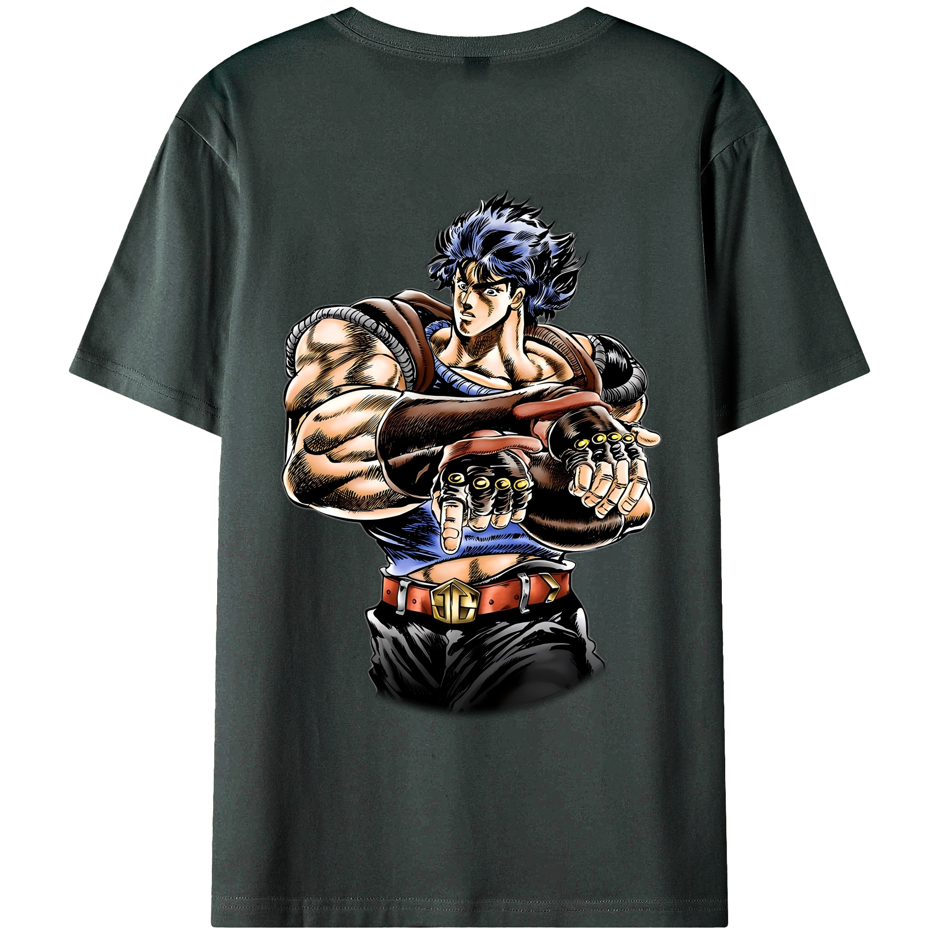 （画像用） ジョジョの奇妙な冒険 /ジョナサン?ジョースター JoJo's Bizarre Adventure Jonathan Joestar 綿100％ メンズ半袖Tシャツ（バックプリント） 通気性